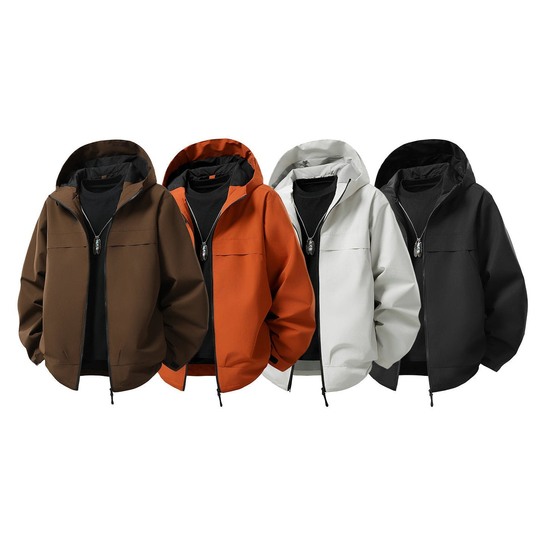 Herr Kapuzen-Softshelljacke med Teknisk Vindskydd, Two‑Way-Reißverschluss och Dolda Utility-Taschen