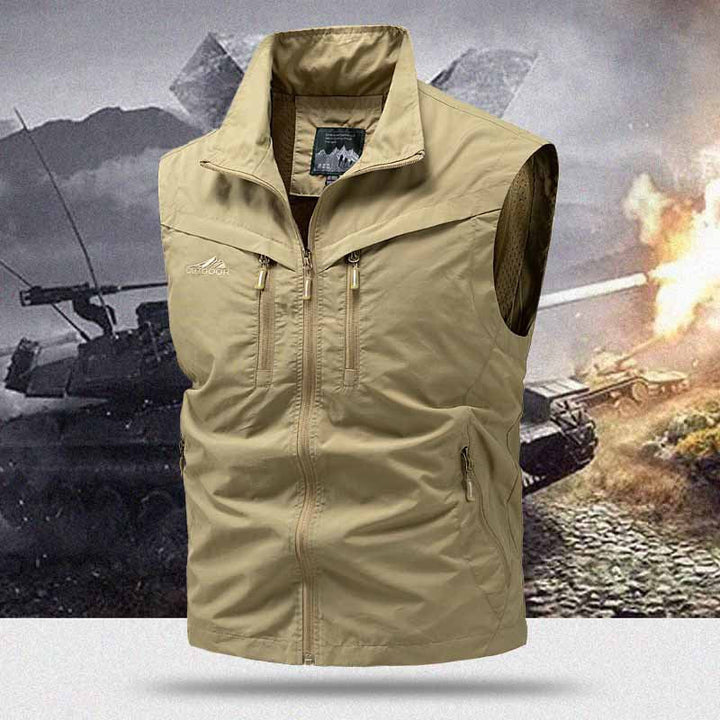 Herr Technical Utility Väst med Hög Krage och Multi-Pockets