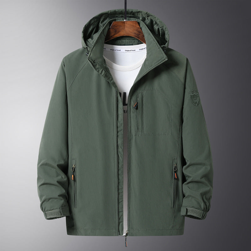 Herr Urban Allväders Resor Anorak med Mesh Foder och Dold Dragkedja