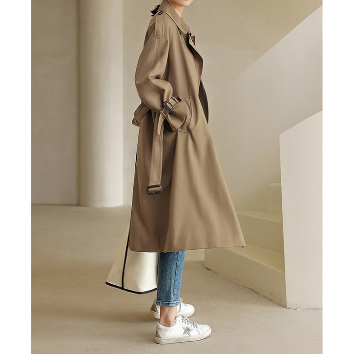 Dam elegant trenchcoat med Double knappslå och praktisk midjebälte