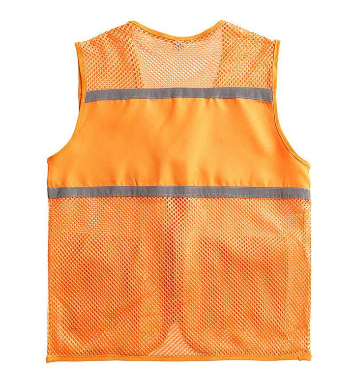 Unisex Visible Utility väst med andningsbar Mesh, Reflective Straps och Generous framfickor