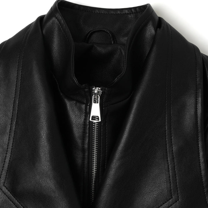Dam Modern Oversize Jacka i Konstläder