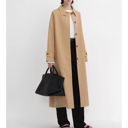 Dam elegant lång trenchcoat Drune