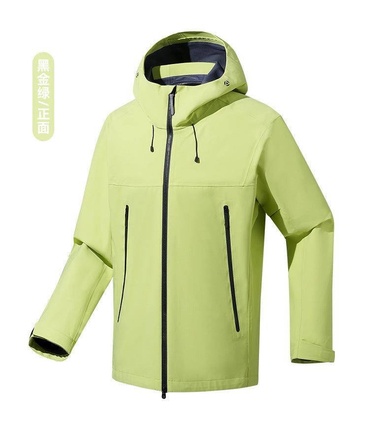 Herr vatten- och vindtät softshell utomhusjacka med justerbar huva