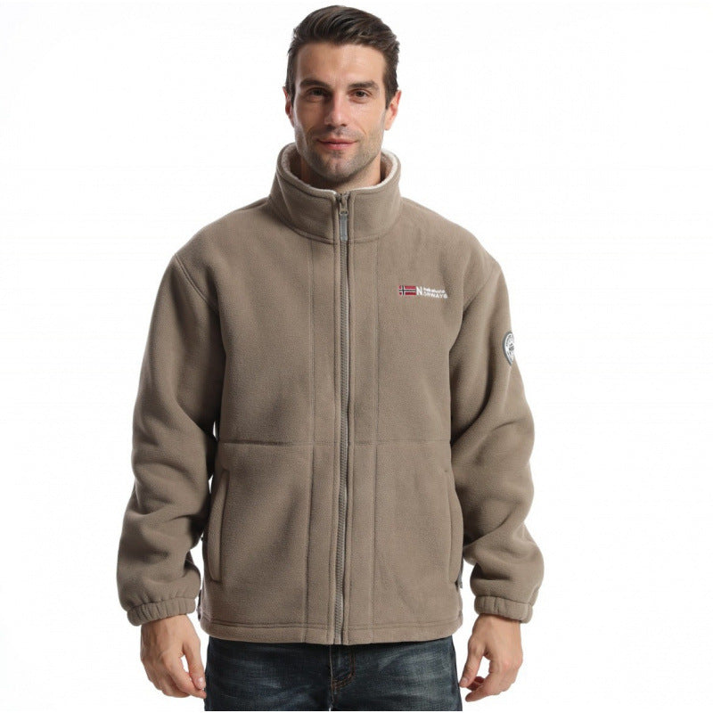 Herr Mjuk Fleece Jacka med Dragkedja