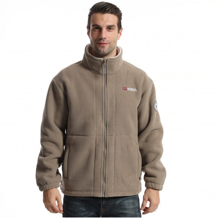 Herr Mjuk Fleece Jacka med Dragkedja