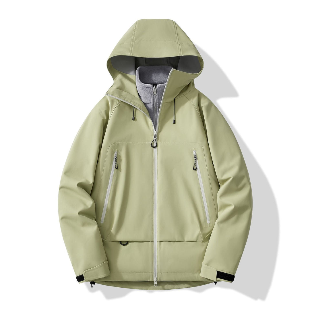 Herr Technical Insulating Softshelljacka med Huva och Fleece Inre Krage