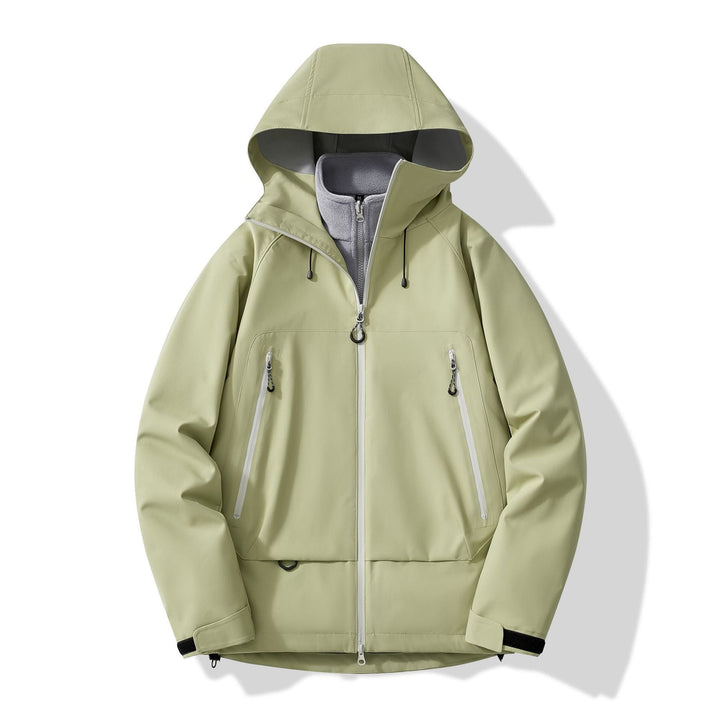 Herr Technical Insulating Softshelljacka med Huva och Fleece Inre Krage