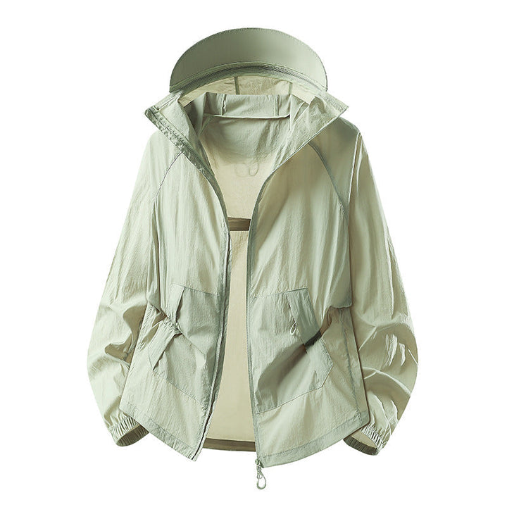 Herr Lätt Wind och Water Resistant med Huva Övergångsjacka med Mesh Foder &amp; Dragsko