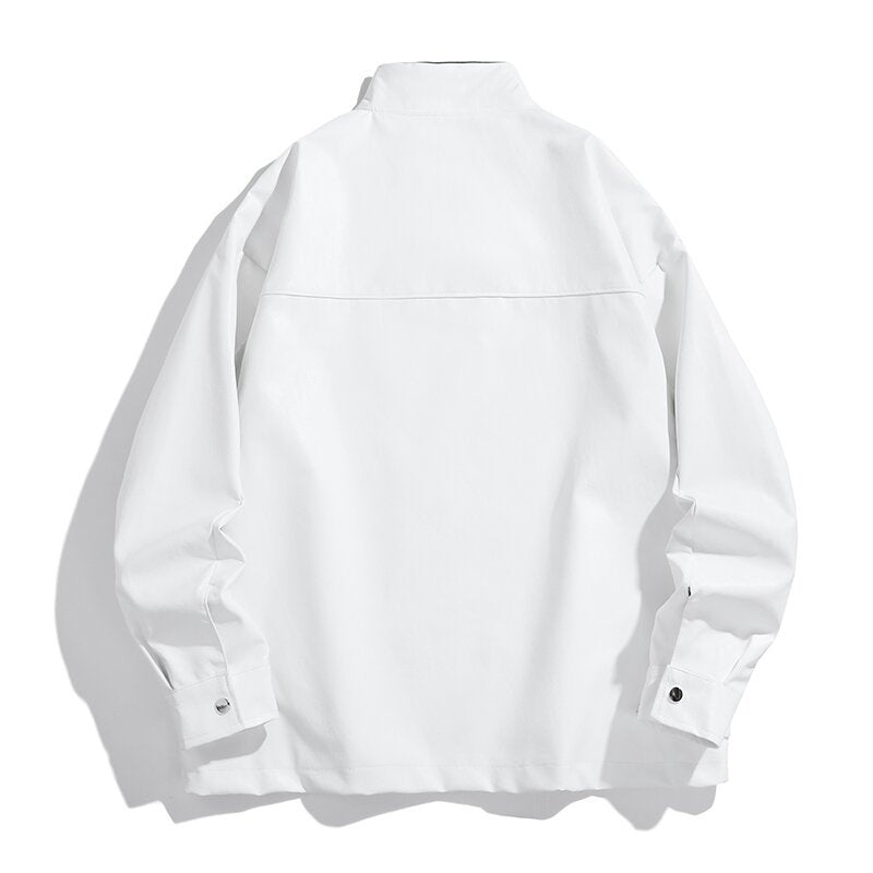 Herr Embroidered Utility Training Jacka i Racing Look med Stående Krage