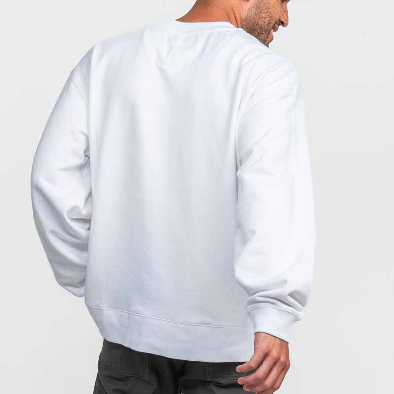 Herr College-Tröja med Vintage Wash, Dropped Axel och V-Stitch