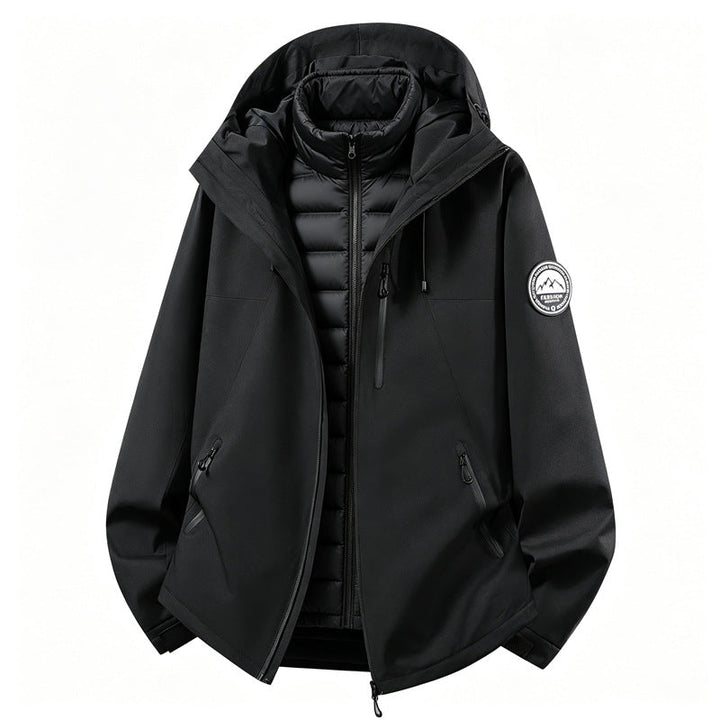 Dam combinable softshell outdoorjacka med avtagbar vadderad inner jacka