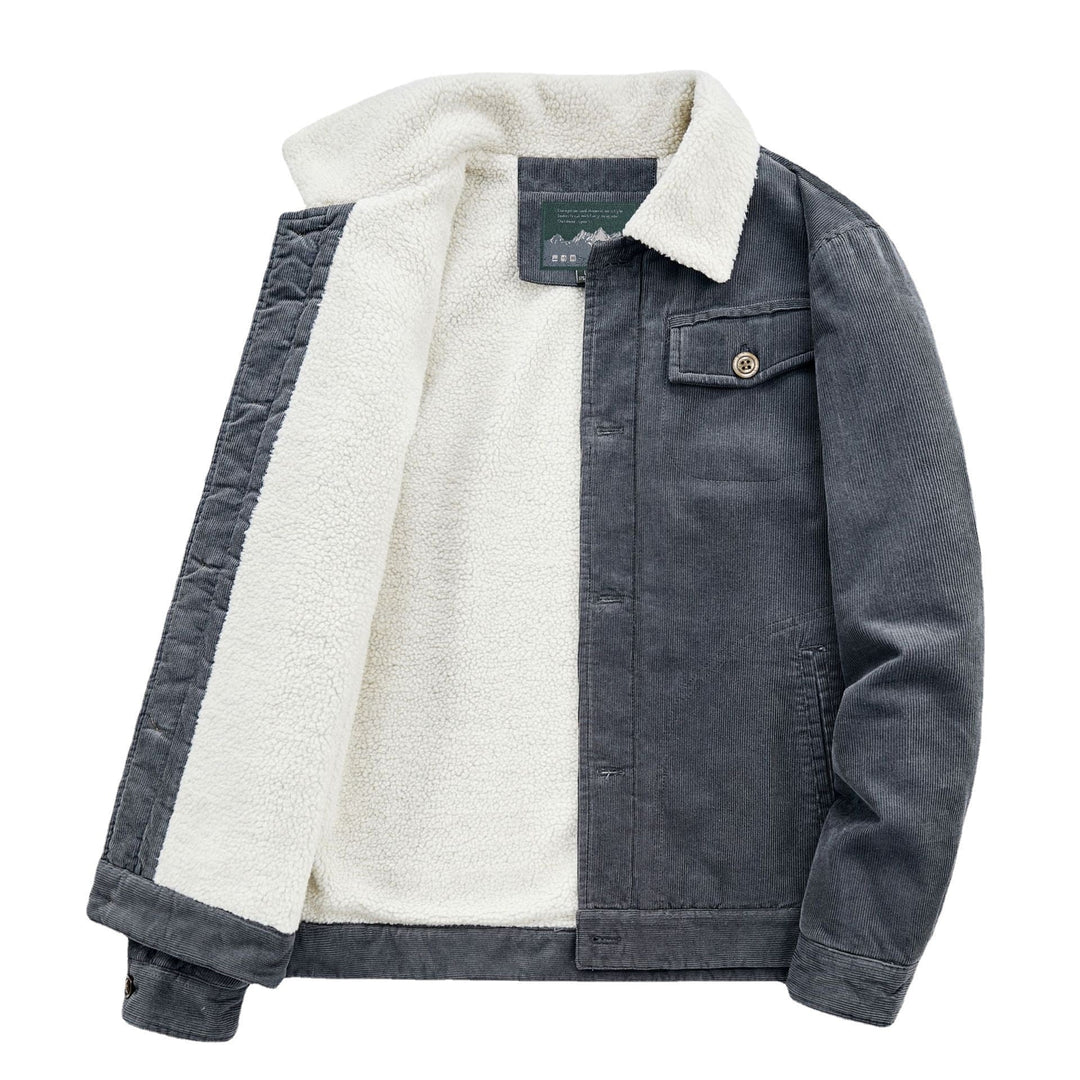Herr Manchester Worker Jacka med Voluminous Sherpa Foder och Bröst Lock Ficka