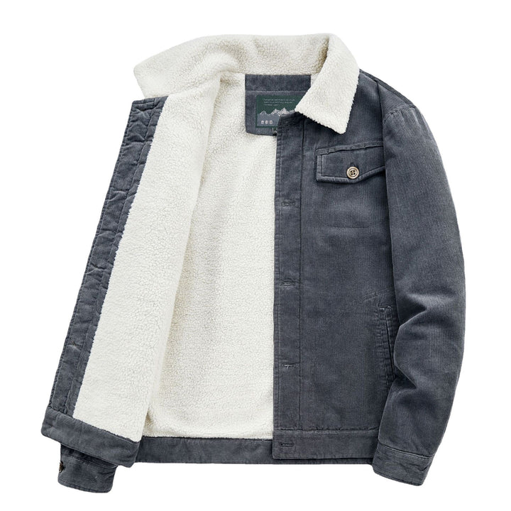 Herr Manchester Worker Jacka med Voluminous Sherpa Foder och Bröst Lock Ficka