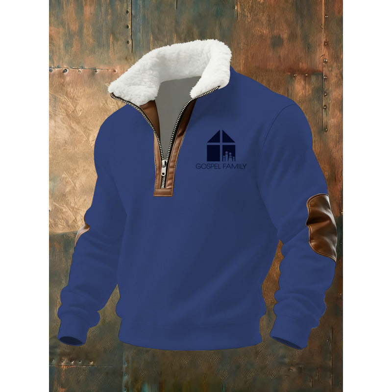 Herr Klassisk Luvtröja med Fleece Detail