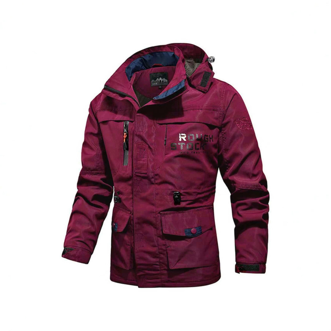 Herr Funktion Field parka med huva, flerafunktionell Fickor och Justerbar Midja Drawstring