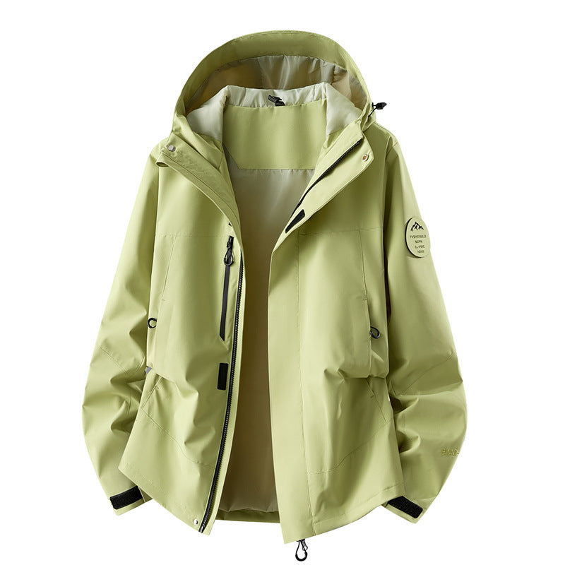 Dam Teknisk Three-Layer Softshell Regnjacka med Taped Sömmar och Multifunctional Fickor