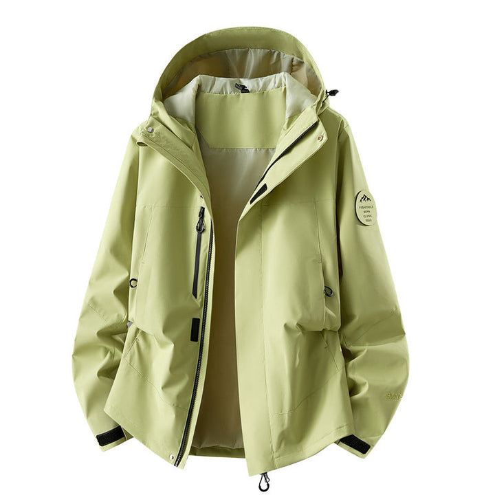Dam Teknisk Three-Layer Softshell Regnjacka med Taped Sömmar och Multifunctional Fickor