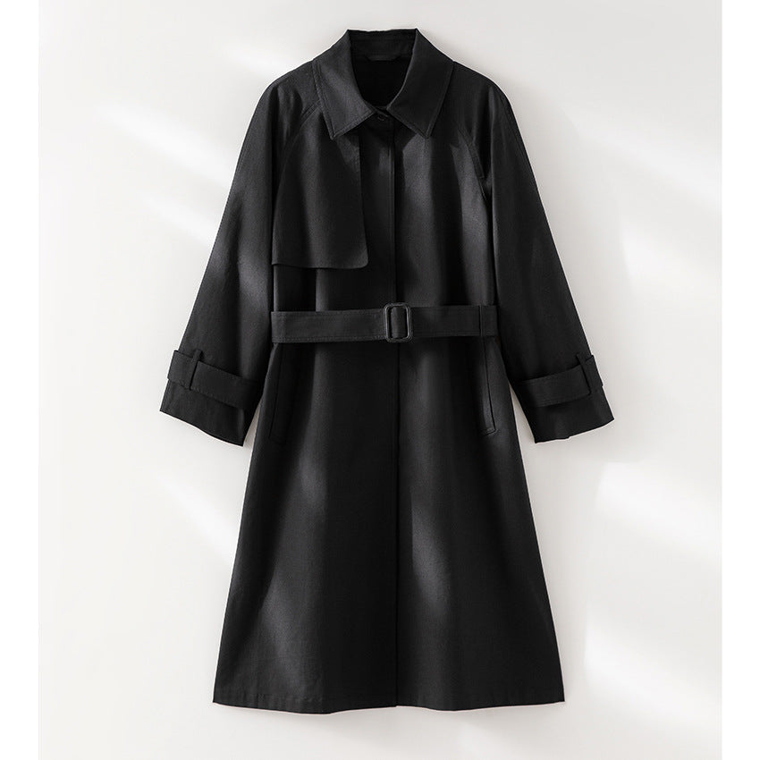 Dam klassisk trenchcoat med bälte och Storm Flap