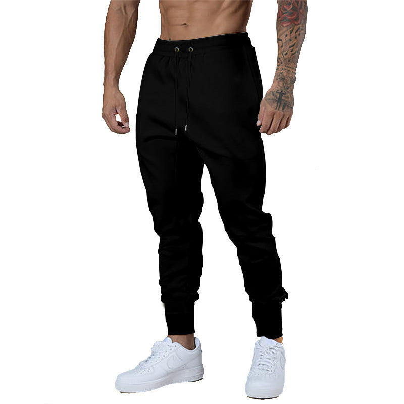 Herr Smal-Tapered Sweat Jogger med Elastic Tunnel Dragsko Waistband &amp; Ribbad Ankle Muddar