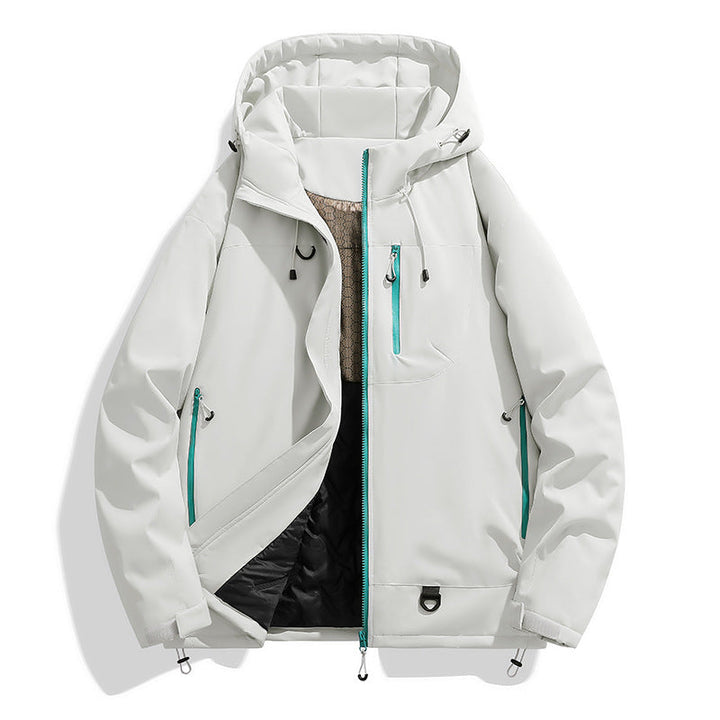 Herr Nano Teknisk med Huva Parka med Vindtät Membrane, Isolerad Inner Foder och Multifunctional Fickor