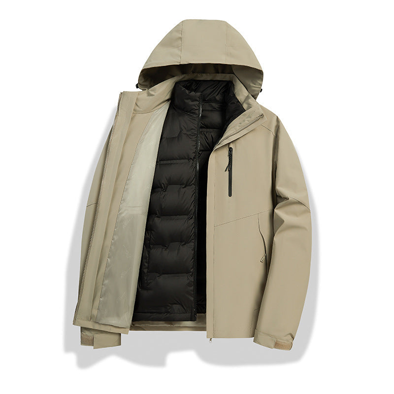 Dam 2-in-1 vattentät vinterjacka med removable down inner väst