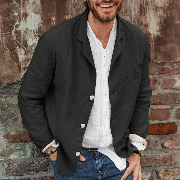 Lätt Bomull Blazer för Herr: Comfort och Stil
