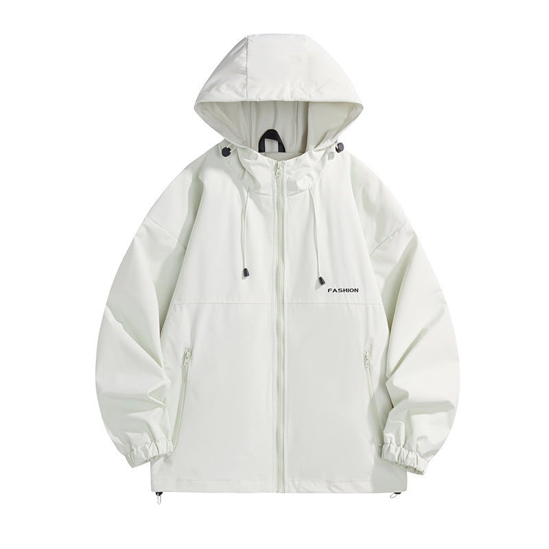 Herr Tech med huva Windbreaker med Justerbar Fåll och vattenavvisande Membran