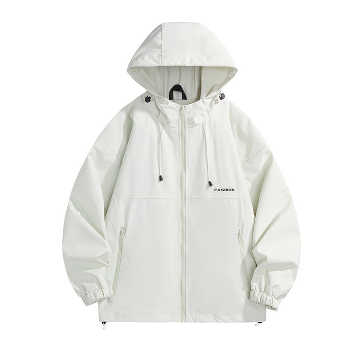 Herr Tech med huva Windbreaker med Justerbar Fåll och vattenavvisande Membran