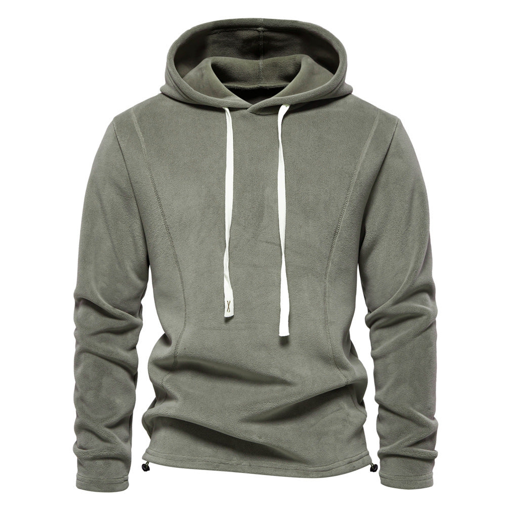 Herr Lätt Fleece Pullover med Kort Dragkedja och Ståkrage