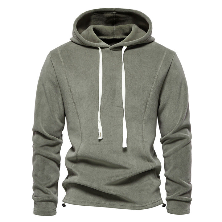 Herr Lätt Fleece Pullover med Kort Dragkedja och Ståkrage