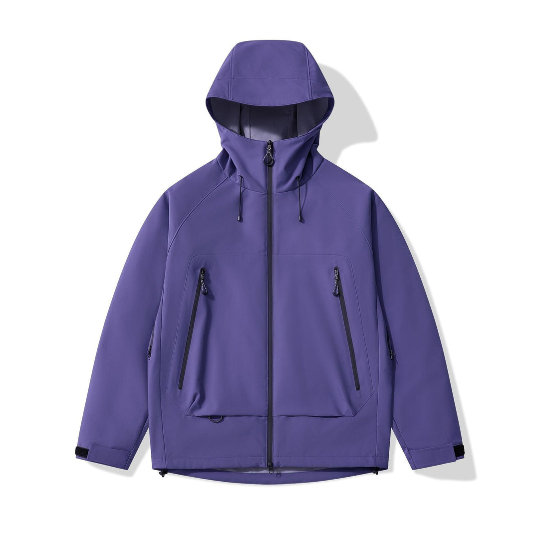 Herr Technical Insulating Softshelljacka med Huva och Fleece Inre Krage