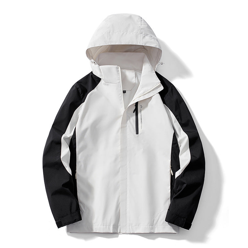 Dam lätt Two-Colored Softshell jacka med huva, andningsbar Mesh foder och Chest dragkedja