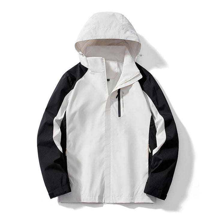 Dam lätt Two-Colored Softshell jacka med huva, andningsbar Mesh foder och Chest dragkedja
