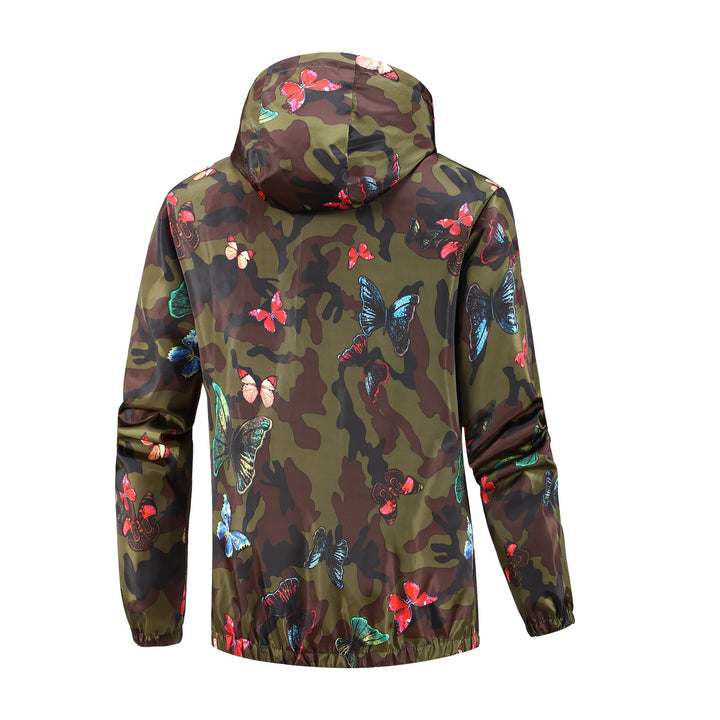 Dam Light Hooded jacka med blommigt mönster