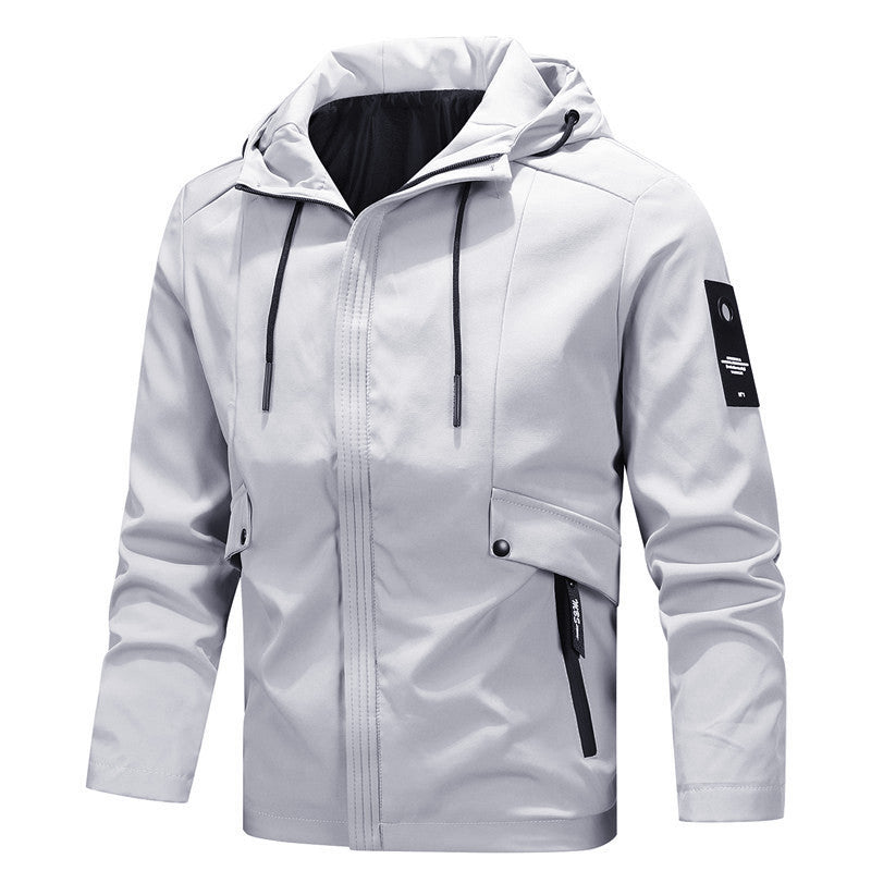Herr urban softshell Blouson med huvaed Krage, vindtät Membran och tryckknapp Ficka Elements