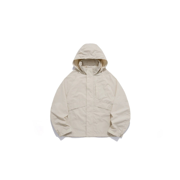Unisex Bred Water-Repellent med Huva Parka med Concealed Dragkedja Lock och Lockfickor