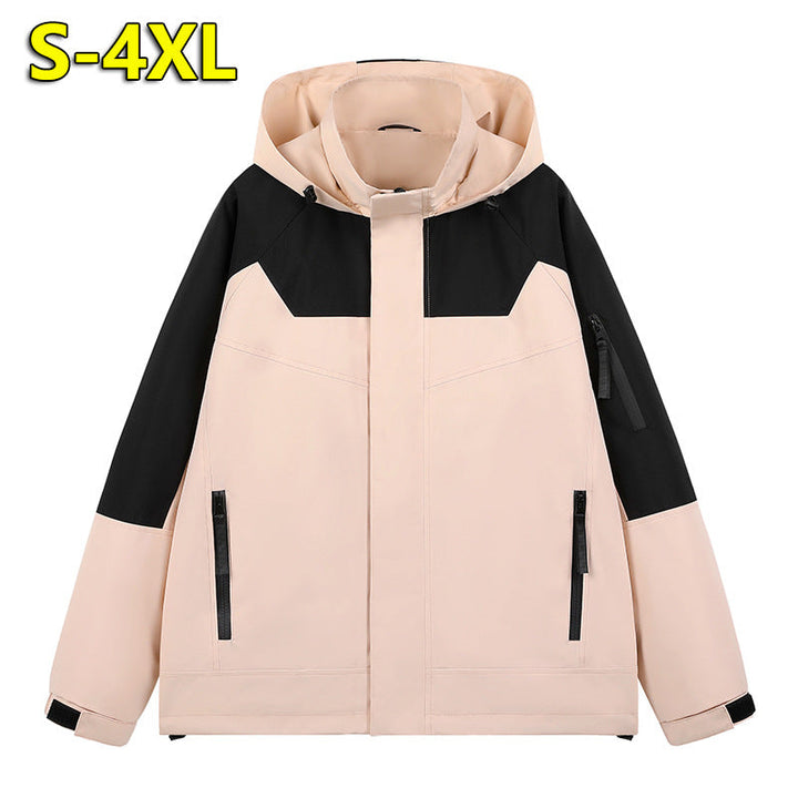 Herr vattenavvisande teknisk urban hoodiejacka med ergonomic huva, dold dragkedja, och seam-sealed funktion fickor