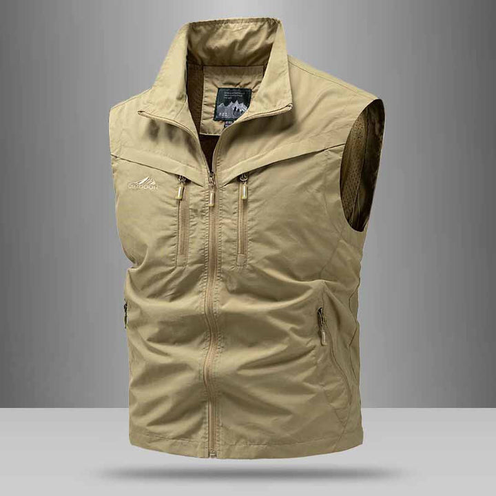 Herr Technical Utility Väst med Hög Krage och Multi-Pockets