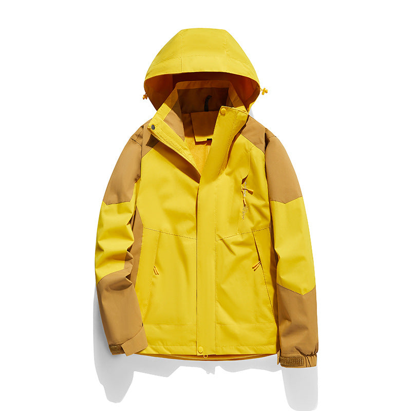 Dam två-layer softshell utomhusjacka med removable fleece inner layer och huva
