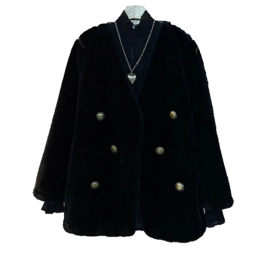 Dam elegant pälsjacka