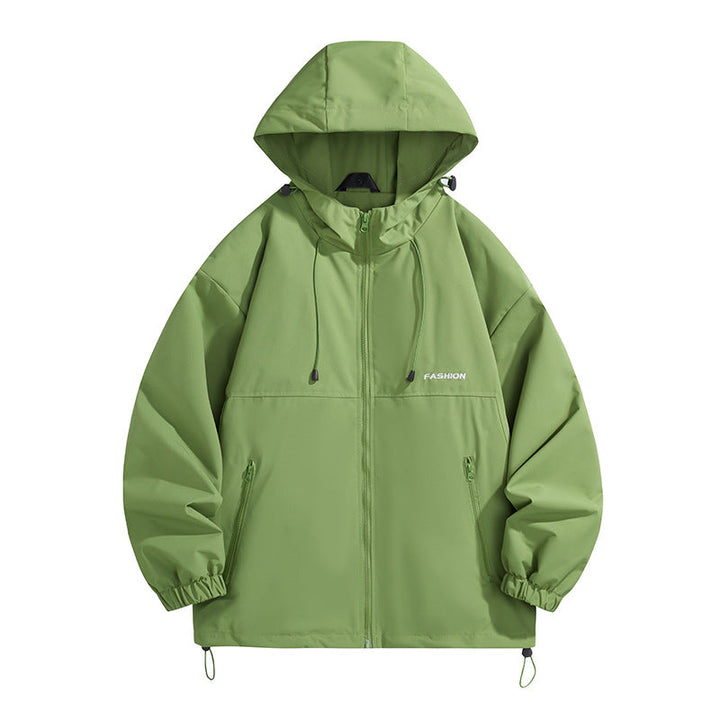 Herr Tech med huva Windbreaker med Justerbar Fåll och vattenavvisande Membran