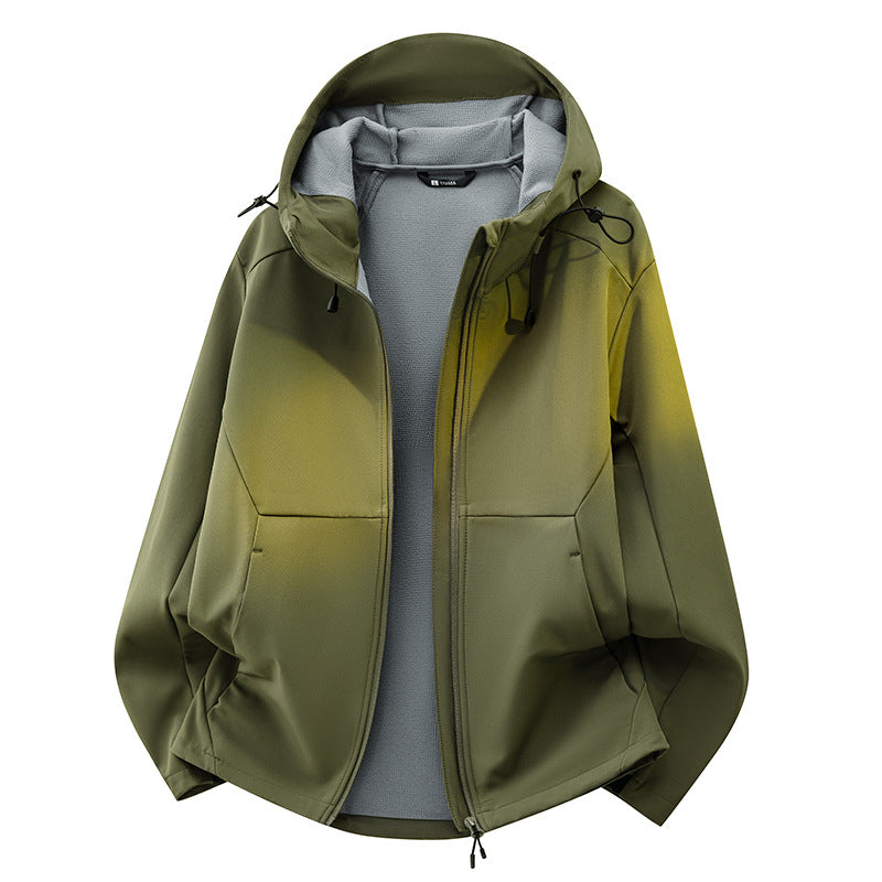 Unisex Softshell Övergångsjacka med Fleece Foder, Huva &amp; Vattenavvisande Coating