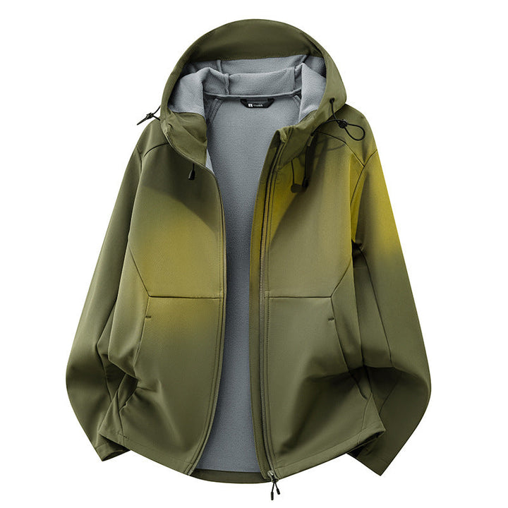 Unisex Softshell Övergångsjacka med Fleece Foder, Huva &amp; Vattenavvisande Coating