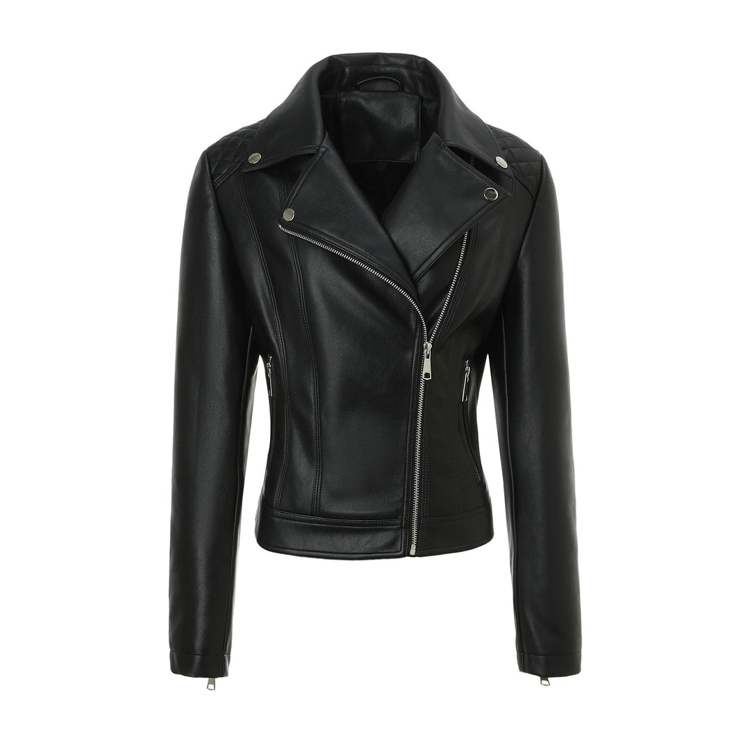 Dam Noble Bikerjacka med Quiltad Design