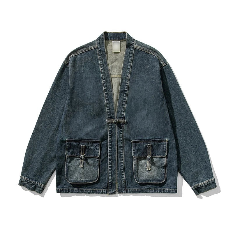 Dam Fashion jeansjacka med fickor