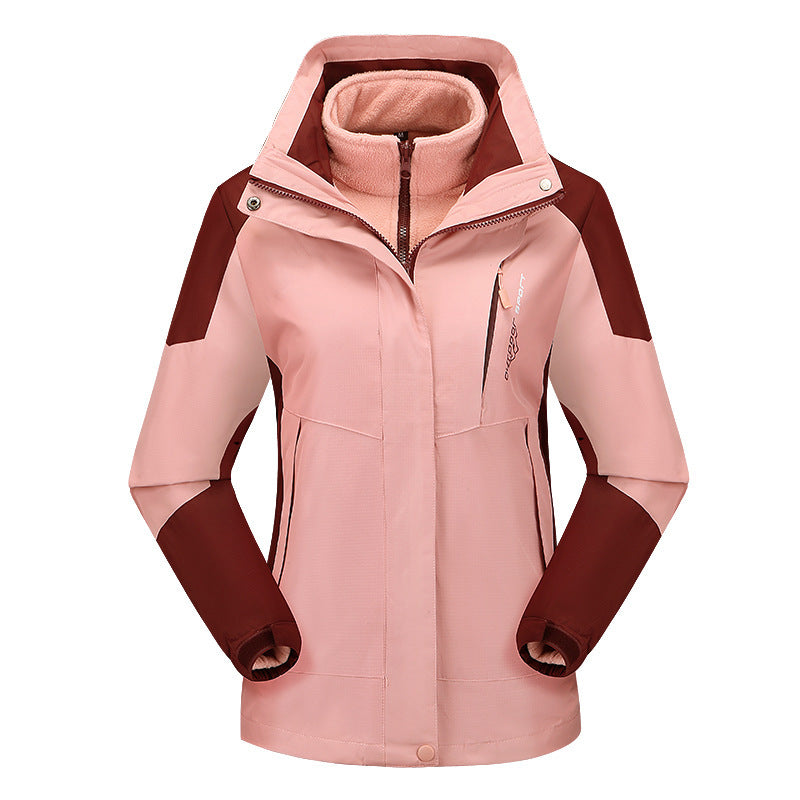 Dam Three-Piece Softshell funktionsjacka med avtagbar fleece inner lagerplagg