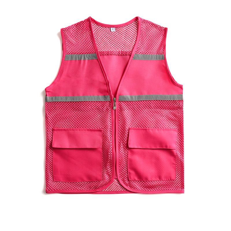 Unisex Visible Utility väst med andningsbar Mesh, Reflective Straps och Generous framfickor