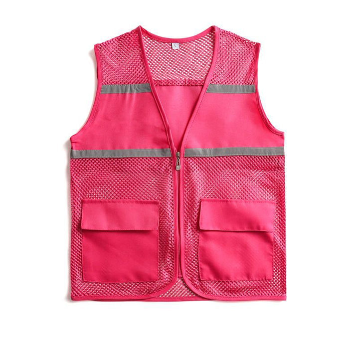 Unisex Visible Utility väst med andningsbar Mesh, Reflective Straps och Generous framfickor