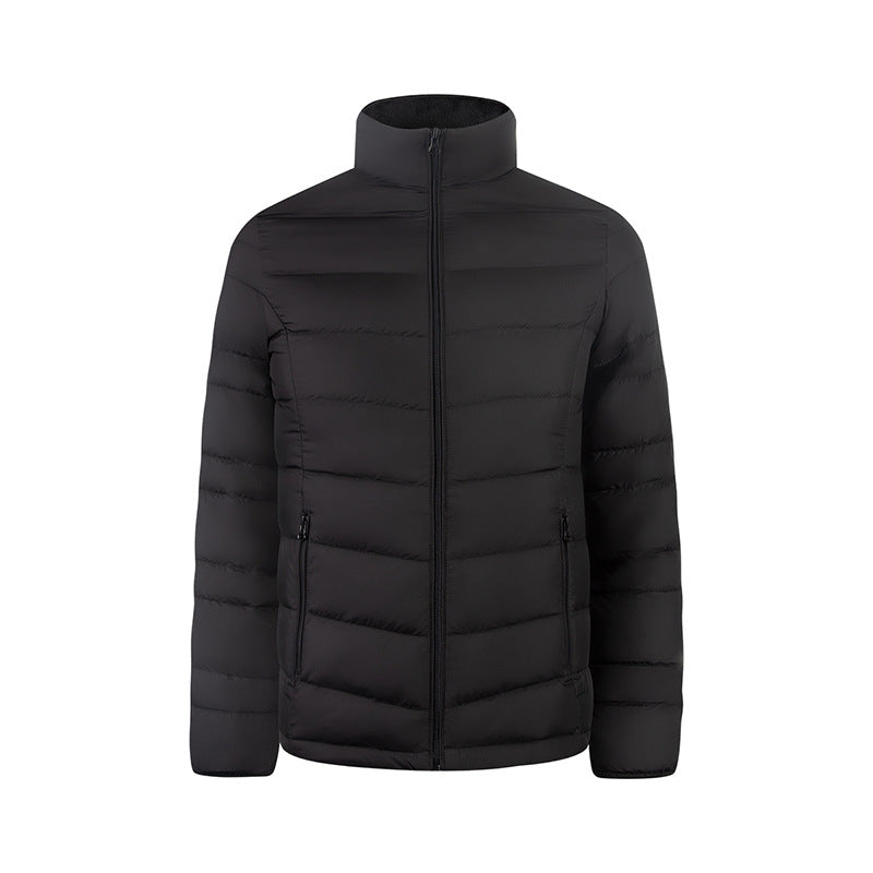 Herr Ultralight Quiltad Down-Imitating Jacka med Stående Krage